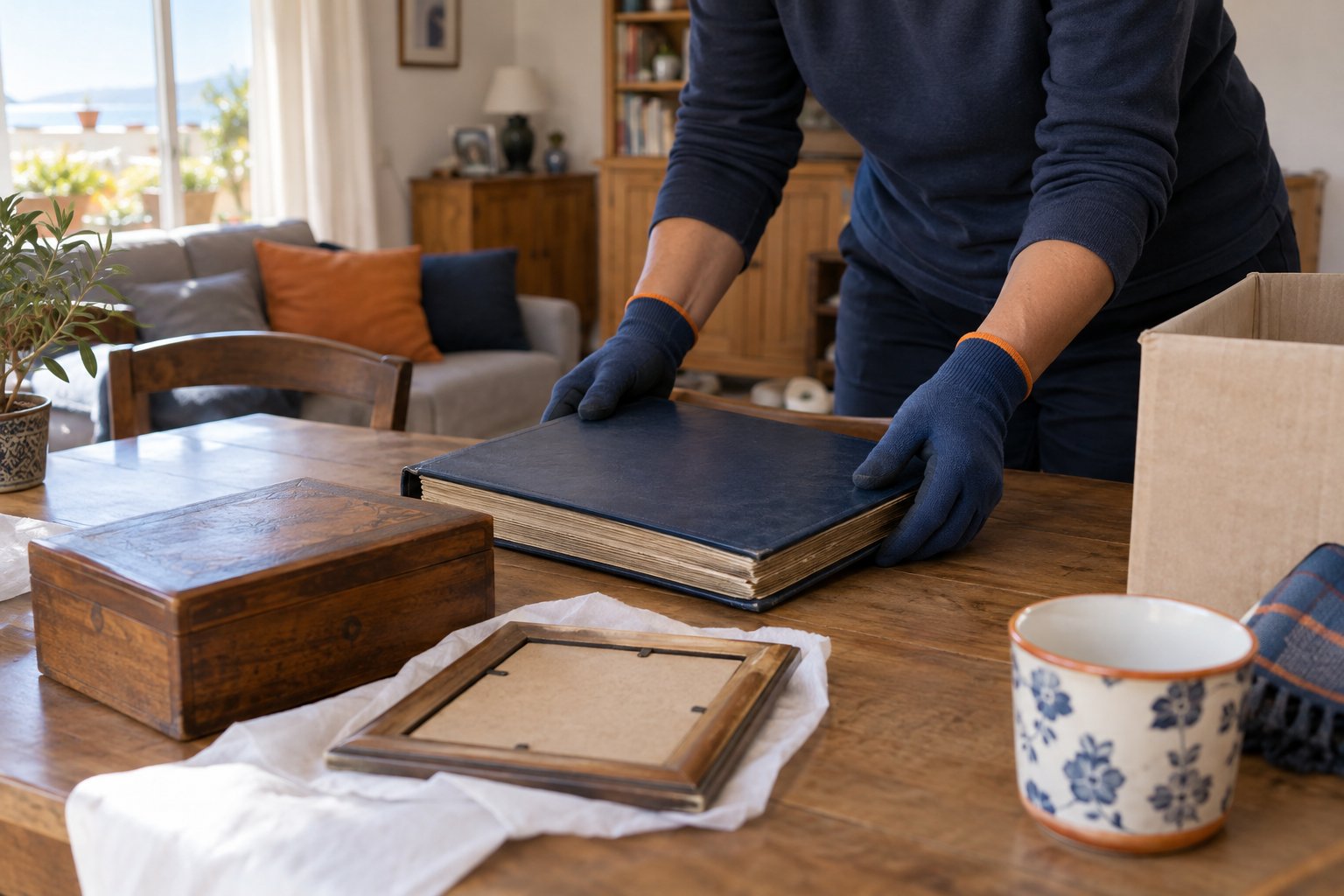 Séparer les souvenirs personnels Séparer les souvenirs personnels dans un logement ou un espace de préparation.