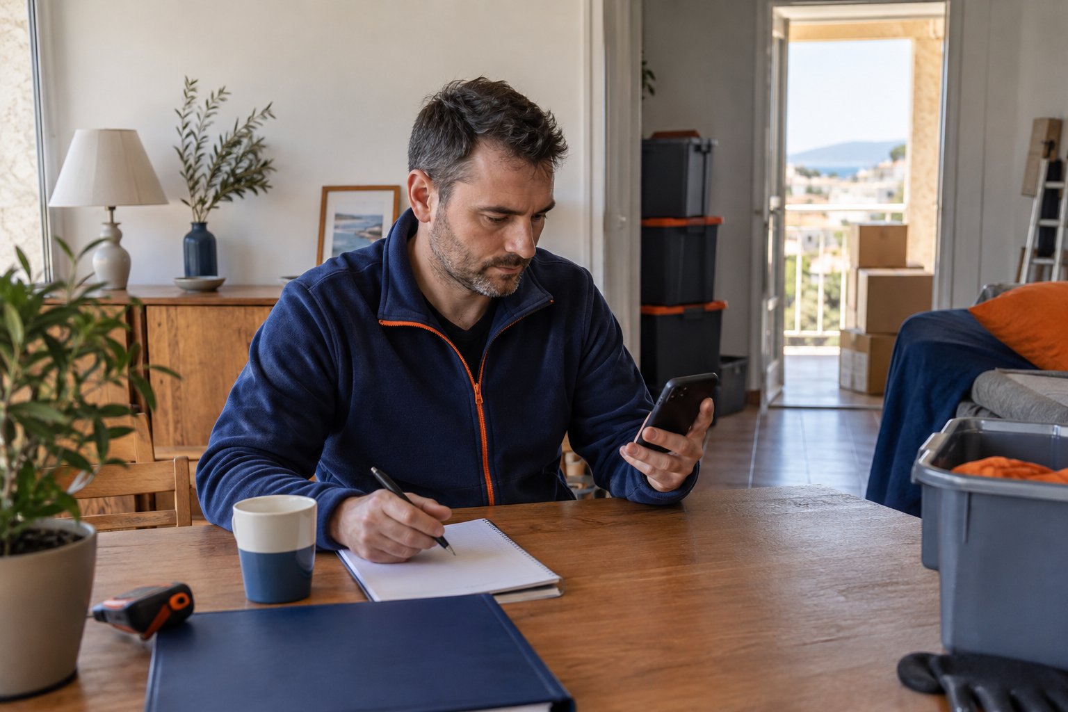 Préparer le point d’avancement Préparer le point d’avancement dans un logement ou un espace de préparation.